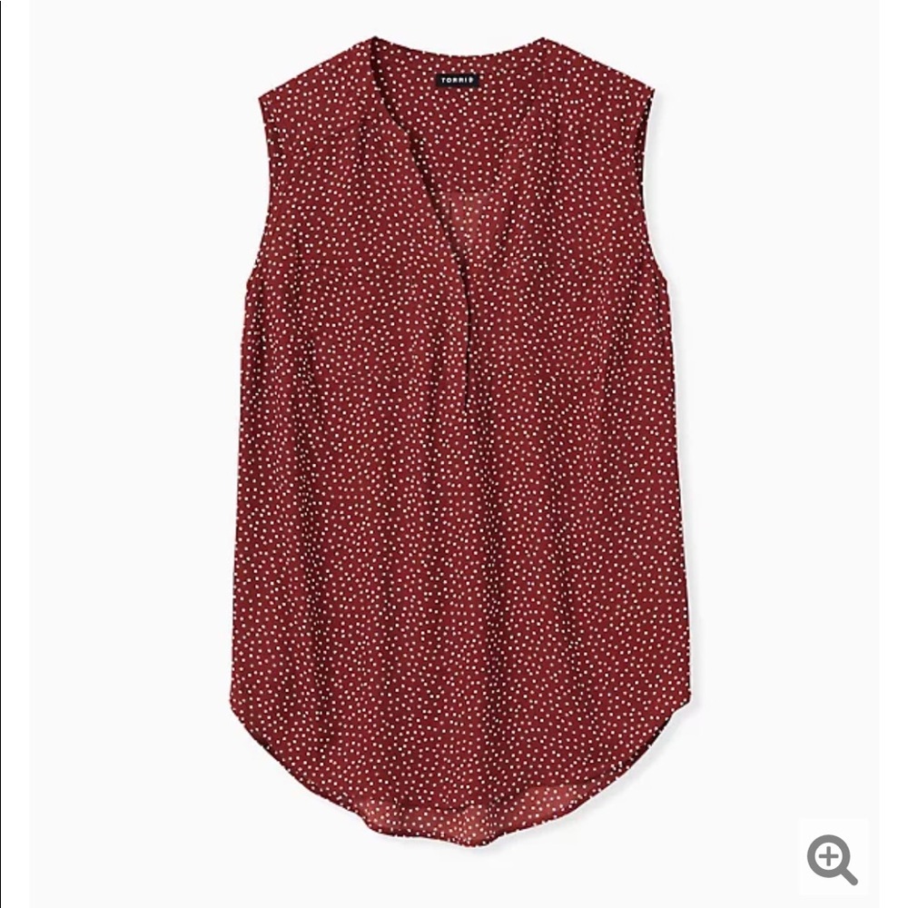 Torrid size 4 Harper Georgette Tank in Brick Red